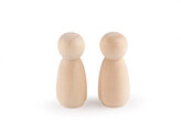 Dřevěná figurka k dotvoření 19x45 mm - 10 ks - přírodní sv.