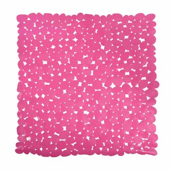 MSV protiskluzová podložka do sprchy GALETS, růžová, PVC, 53 x 53 cm MSV protiskluzová podložka do sprchy GALETS, růžová, PVC, 53 x 53 cm