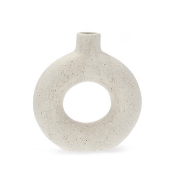 Wazon NOVO z dziurą biały 19x5,5x21 cm