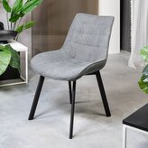 Krzesło | COLIN | w tkaninie grafitowe | 53x51x83 cm | ALL 833996