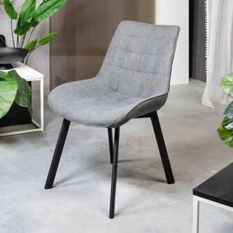 Krzesło | COLIN | w tkaninie grafitowe | 53x51x83 cm | ALL 833996