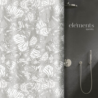 Elements by Spirella sprchový závěs NOVA, bílo-šedý, 180 x 200 cm, polyester