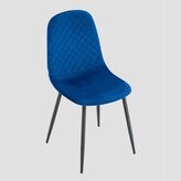 Krzesło | NOIR | welurowe granatowe z czarnymi nogami | 44x52x85 cm | 743856