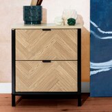 Szafka nocna | SWEN | naturalna z metalowymi nogami | 45x35x50 cm | 879116