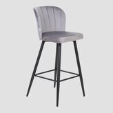 Hoker | HANA REDUCIDO | welurowy szary | 44x52x89 cm | 708510