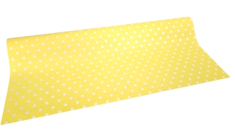Floristická fólie s puntíkem světle žlutá