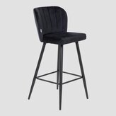 Hoker | HANA REDUCIDO | welurowy czarny | 44x52x89 cm | 708503