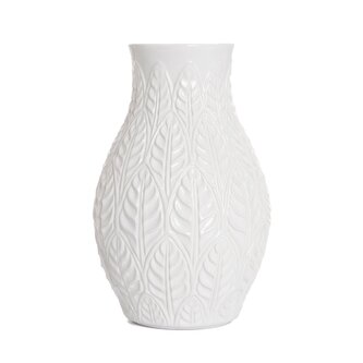 Wazon | NATTO | ceramiczny z tłoczeniami ecru | 15x15x24 cm | 885926