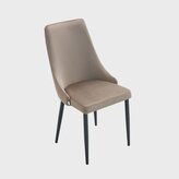 Krzesło | LOGAN | welurowe beżowe z czarnymi nogami | 47x59x93 cm | 743832