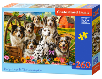 Puzzle 260 Happy Dogs In The Countryside CASTOR