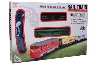 Vlak trať s efekty 106x106 cm