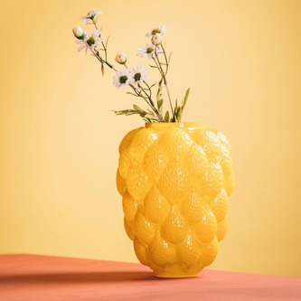 Wazon | LEMONI | szklany żółty | 16,5x21 cm | 730016