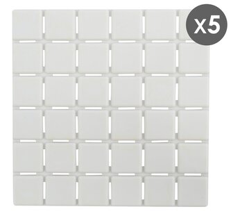 MSV sada 5 ks protiskluzových podložek QUADRO, bílá, SBS kaučuk, 13 x 13 cm MSV sada 5 ks protiskluzových podložek QUADRO, bílá, SBS kaučuk, 13 x 13 cm