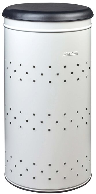 Koš na prádlo s víkem Rossignol Lina 700996, 45 L, bílý, RAL 9016