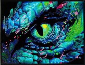 Diamond Dotz - Adults Flocked Neon Dragon Eye.