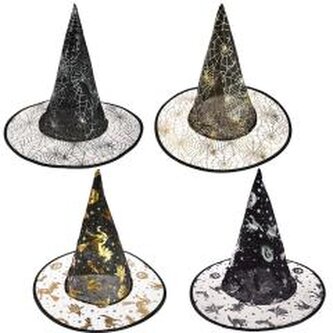Kapelusz czarownicy z transparentnym rondem
