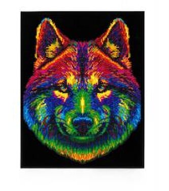 Diamond Dotz - Adults Flocked Neon Wolf
