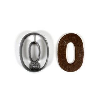 Číslo 0 zaoblené hrany (7cm) vykrajovátko/formička