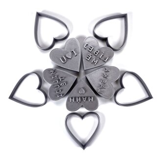 4+1 Akční valentýnský set razítek s vykrajovátky č.2