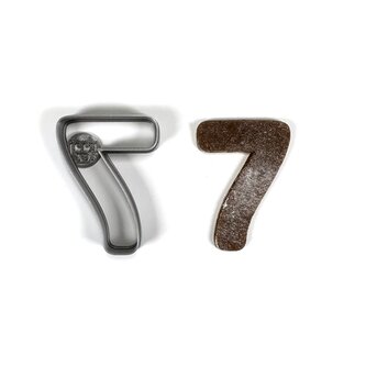 Číslo 7 zaoblené hrany (7cm) vykrajovátko/formička