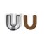 Písmeno U zaoblené hrany (7cm) vykrajovátko/formička