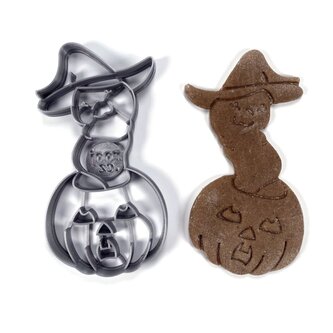 Zvědavý duch lezoucí z dýně vykrajovátko/formička