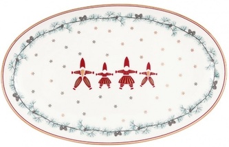 Porcelánový oválný talířek Juana White Small