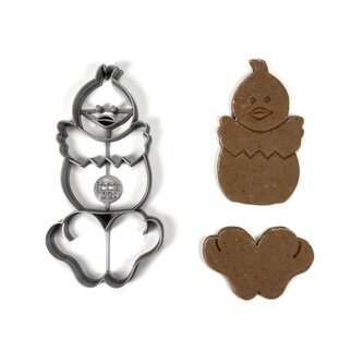 Kuřátko s nožičkama skládačka vykrajovátko/formička