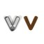 Písmeno V zaoblené hrany (7cm) vykrajovátko/formička