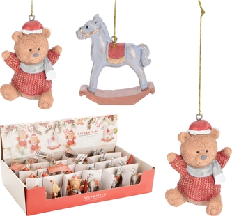 Ozdoba závěsná medvěd+koník
