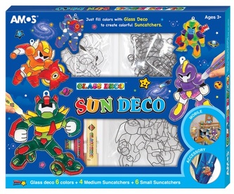 Barvy na sklo sada 6 barev 10,5 ml + 10 sklíček ROBOTI