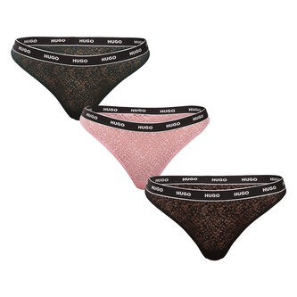 3PACK dámská tanga HUGO vícebarevná (50535265 962) M 3PACK dámská tanga HUGO vícebarevná (50535265 962) M