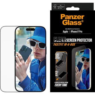 PanzerGlass® Ultra-Wide Fit sklo Apple iPhone 17 Pro s bezprašným aplikačním boxem