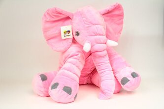Słoń pluszowy różowy siedzący 1007650 76502