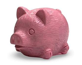 Soška prasátko štěstí - růžové