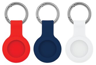 Klíčenky pro Airtag lokátor 3ks - červená, modrá, bílá