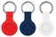 Klíčenky pro Airtag lokátor 3ks - červená, modrá, bílá