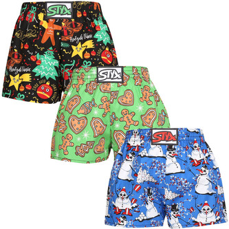 3PACK dětské trenky Styx art klasická guma vícebarevné (3J17134) 9-11 let