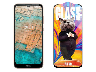 3D Ochranné tvrzené sklo na Nokia C20 - Mr. Cat ESD