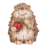 Ježek s jablkem - polyresin, béžovo-hnědý