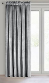 Dekorační velvet závěs s řasící páskou ESTER 140x250 cm stříbrná (cena za 1 kus) MyBestHome