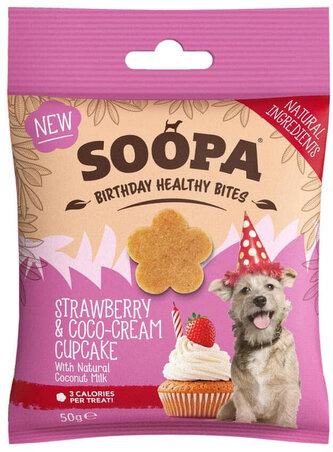 Soopa Healthy Bites Cupcake s jahodami a kokosem 50 g