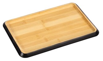 Servírovací tác s černým okrajem, 30,5 x 20 x 2 cm, bambus KESPER 58370 Servírovací tác s černým okrajem, 30,5 x 20 x 2 cm, bambus KESPER 58370
