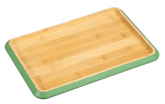 Servírovací tác se zeleným okrajem, 30,5 x 20 x 2 cm, bambus KESPER 58371 Servírovací tác se zeleným okrajem, 30,5 x 20 x 2 cm, bambus KESPER 58371