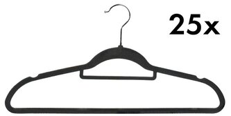 Šatní ramínka 25 ks, plast, antracit KESPER 16646
