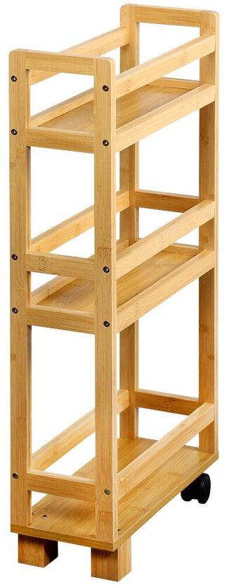Regál s kolečky 15 x 74 x 36 cm, bambus KESPER 24860