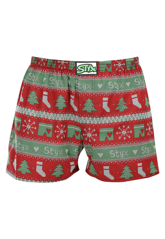 Pánské trenky Styx art klasická guma Vánoce pletené (A1658) XXL
