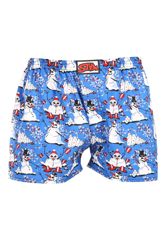 Pánské trenky Styx art klasická guma Vánoce sněhuláci (A1751) M