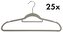 Šatní ramínka 25 ks, plast, šedá KESPER 16644