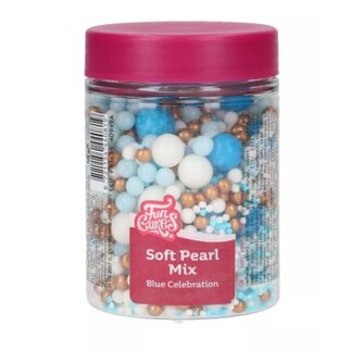 Cukrové zdobení perly -  modrá oslava 80 g - FunCakes